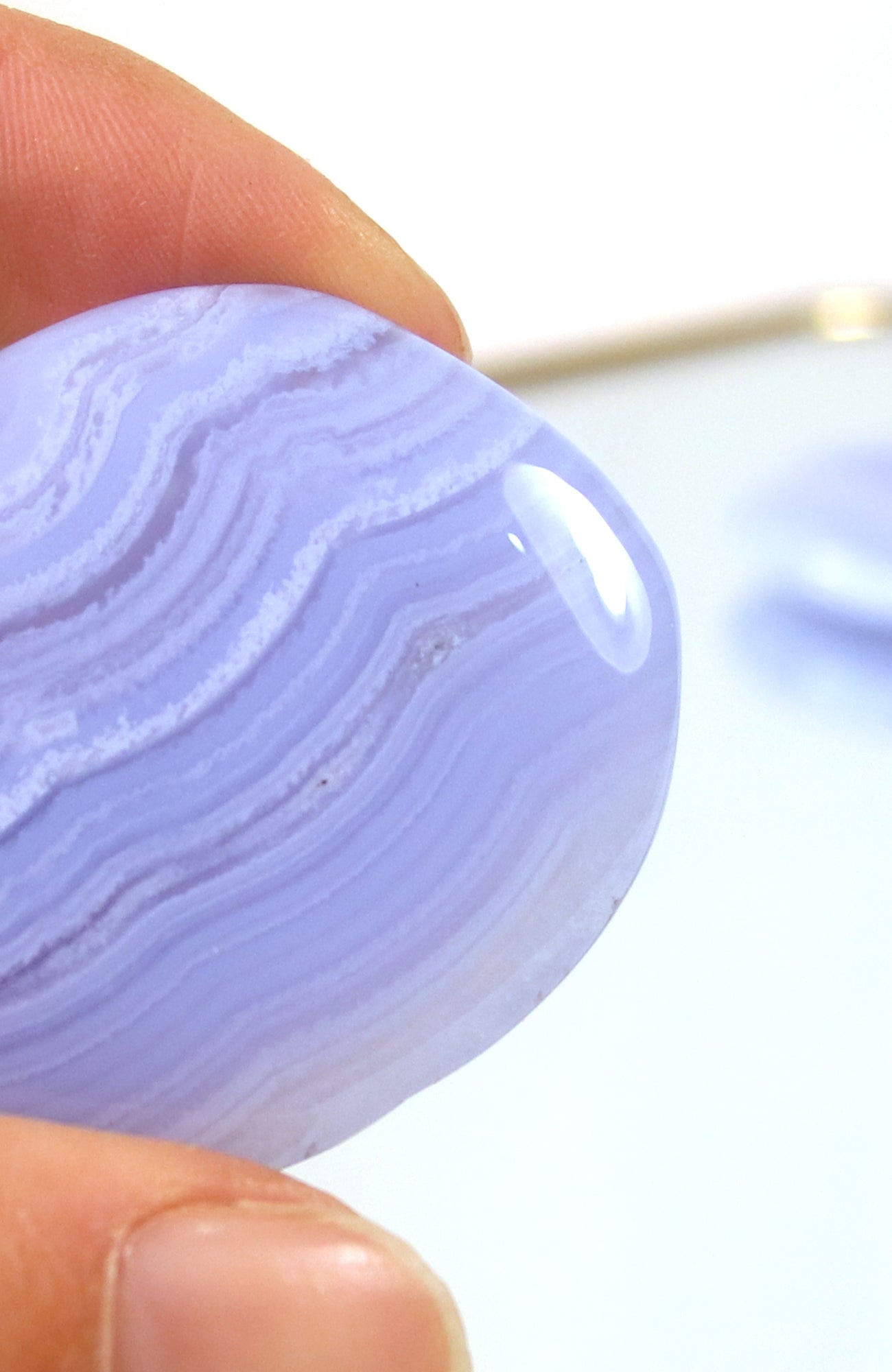 Blue Lace Agate Palmstone
